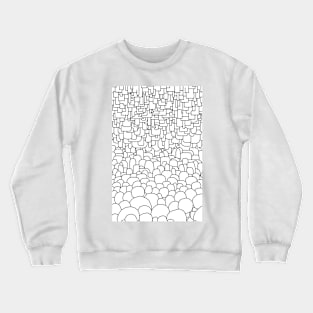 B&W Geometry Pattern 2 Crewneck Sweatshirt